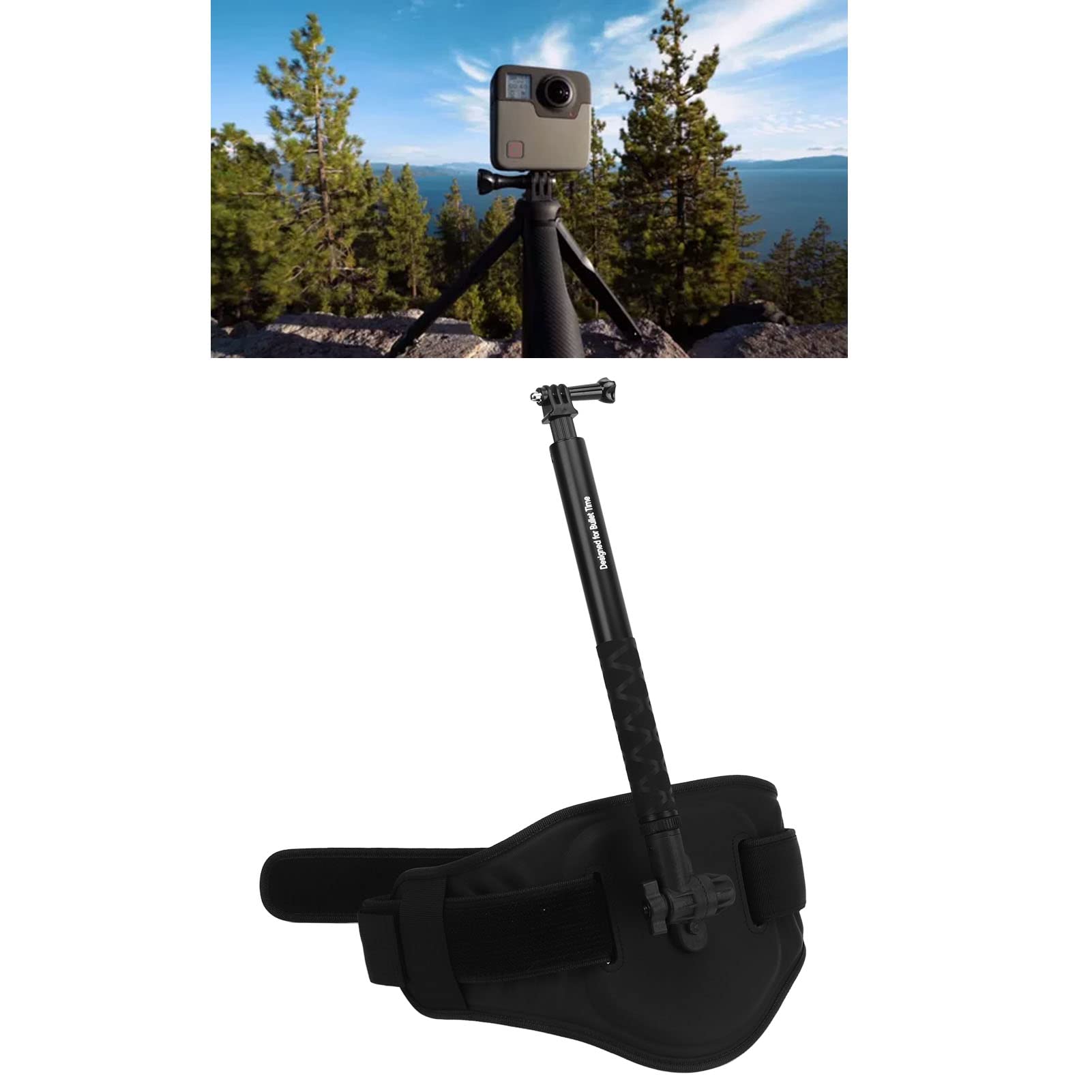 Barra Posteriore per Fotocamera Cintura in EVA PC con Selfie Stick Staffa per Cintura per Fotocamera per ONE X Hero Fusion Telecamere panoramiche Tascabili Corsa Arrampicata