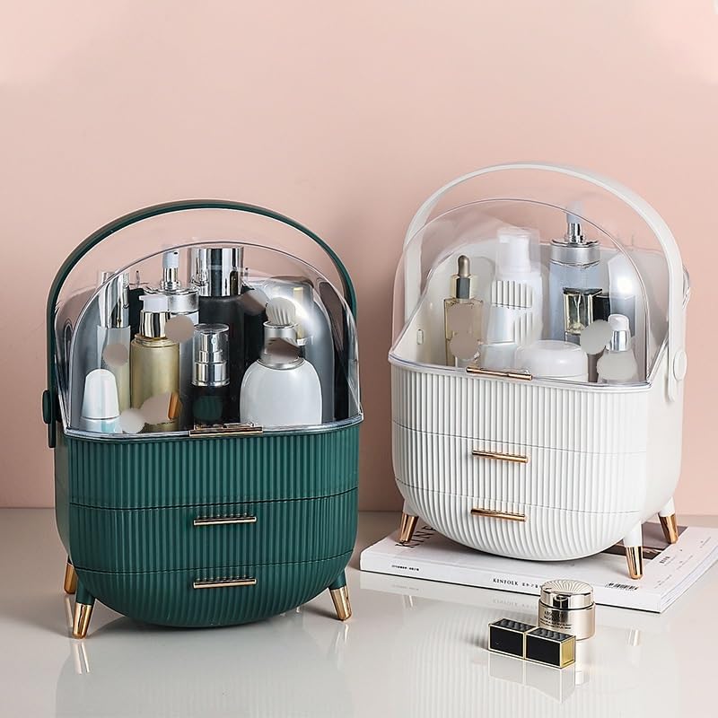 Organizador De Maquillaje Caja Grande for Guardar cosméticos, Organizador de y Joyas(Pink)