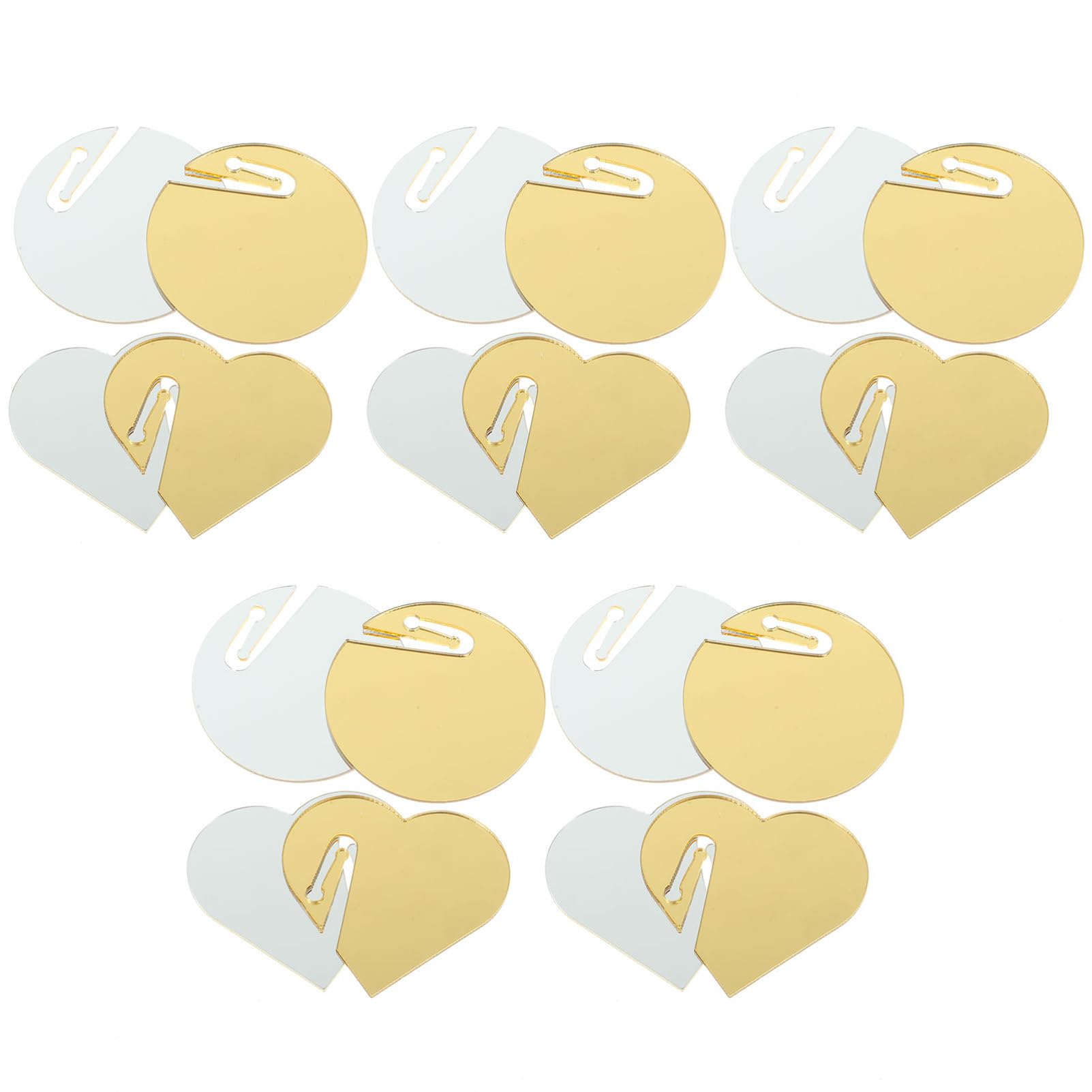 SOLUSTRE 20Pcs Acrylic Drink Markers Blank DIY Wine Tags for Parties Decorative Drink Labels for Weddings and Gatherings Heart Shapes Easy Identification