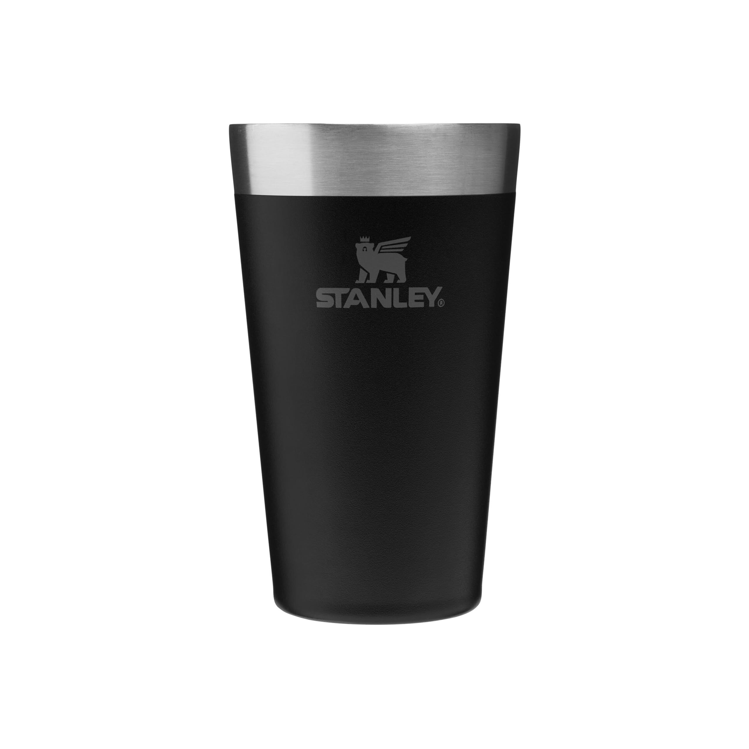 Stanley Adventure Stacking Beer Pint 0.47L - Termo Mantiene FríA 4 Horas - Jarra Cerveza Acero Inoxidable - Aislamiento Al VacíO De Doble Pared - Apta Para Lavavajillas - Matte Black-image