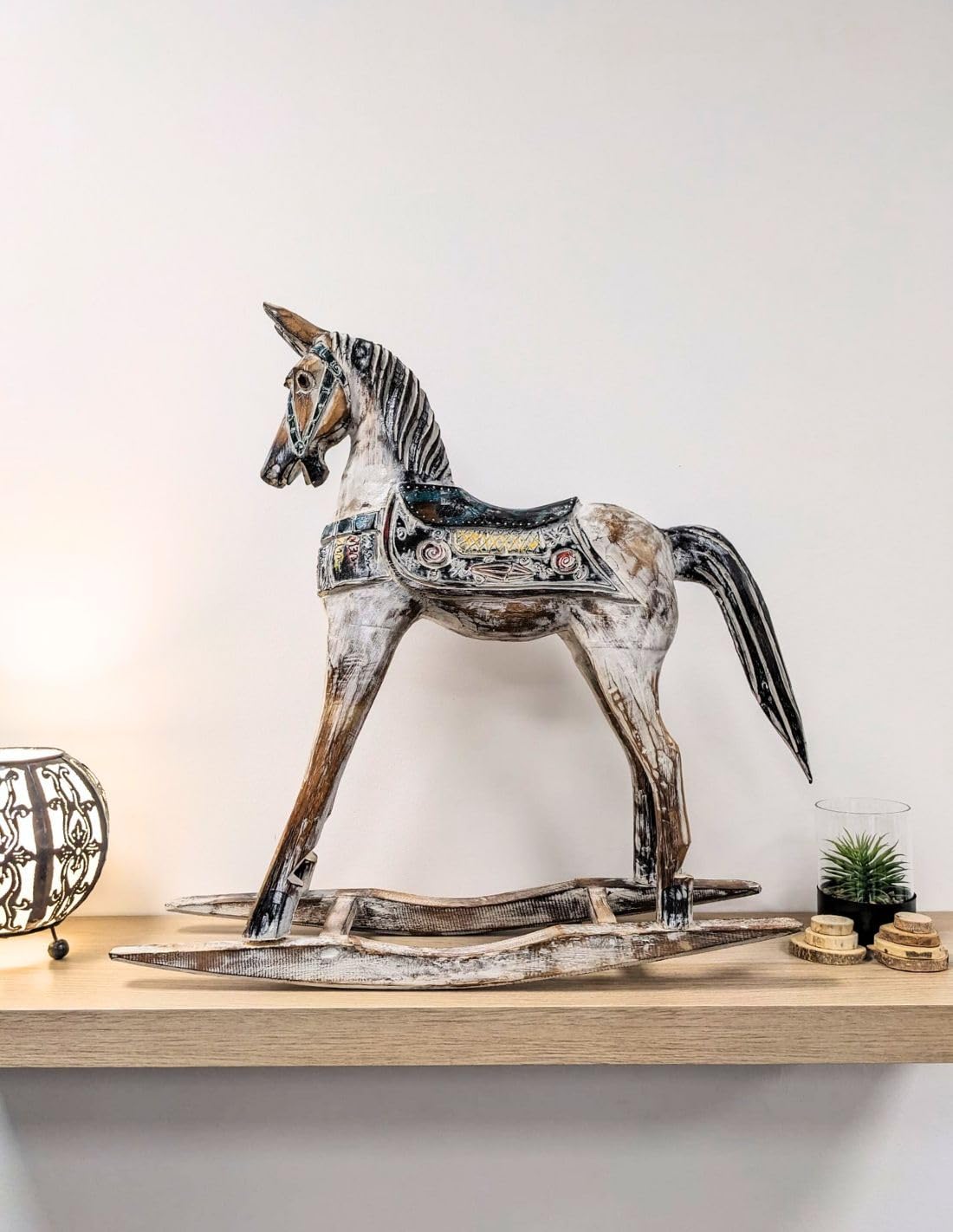 Vieux Cheval à Bascule En Bois Et Cuir - Déco Vintage Et Authentique