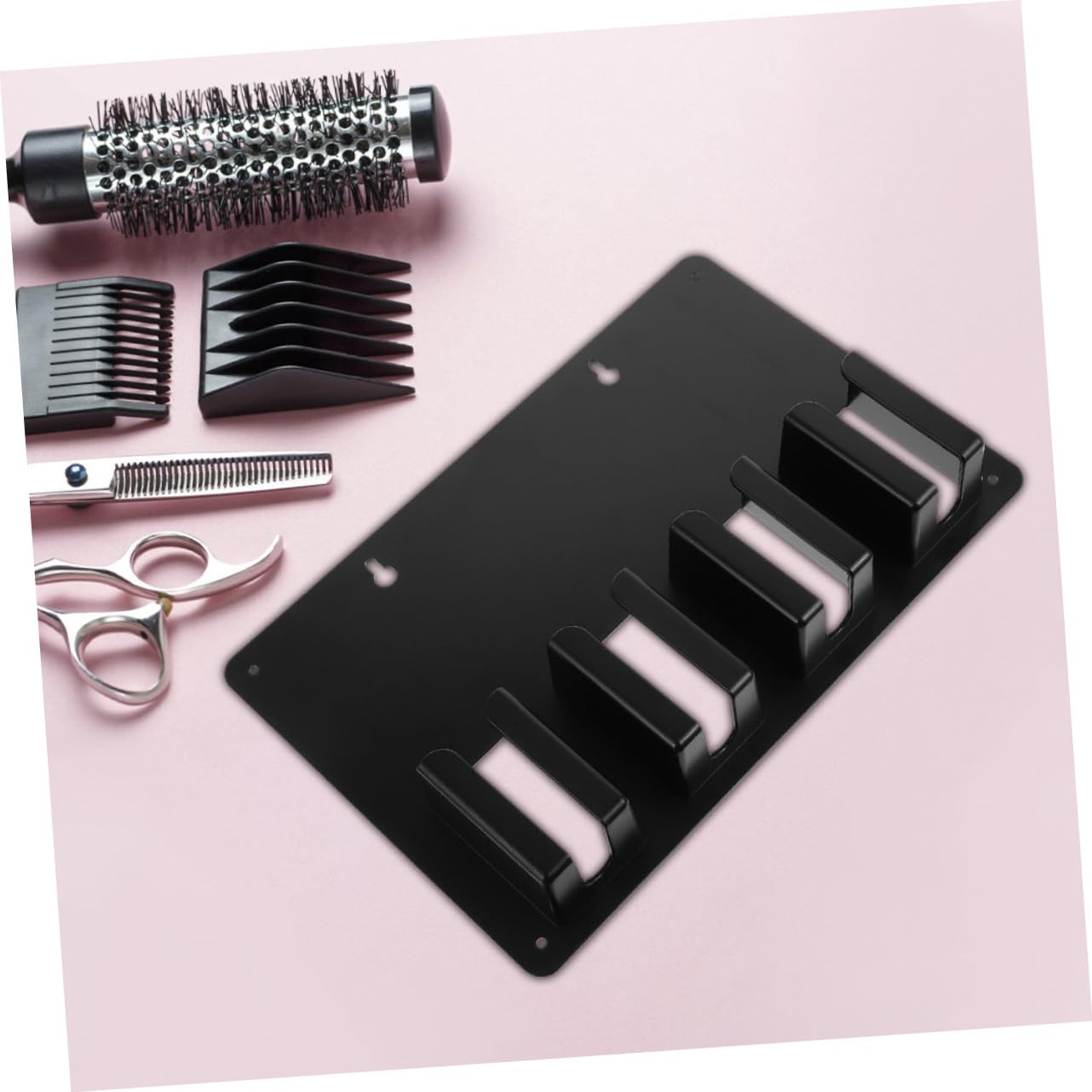 3 Piezas Soporte de Pared para Cortapelos Eléctricos Organizador Estable y Compatible con Varios Modelos Diseño Negro para Salones y Barberías Accesorios Profesionales para