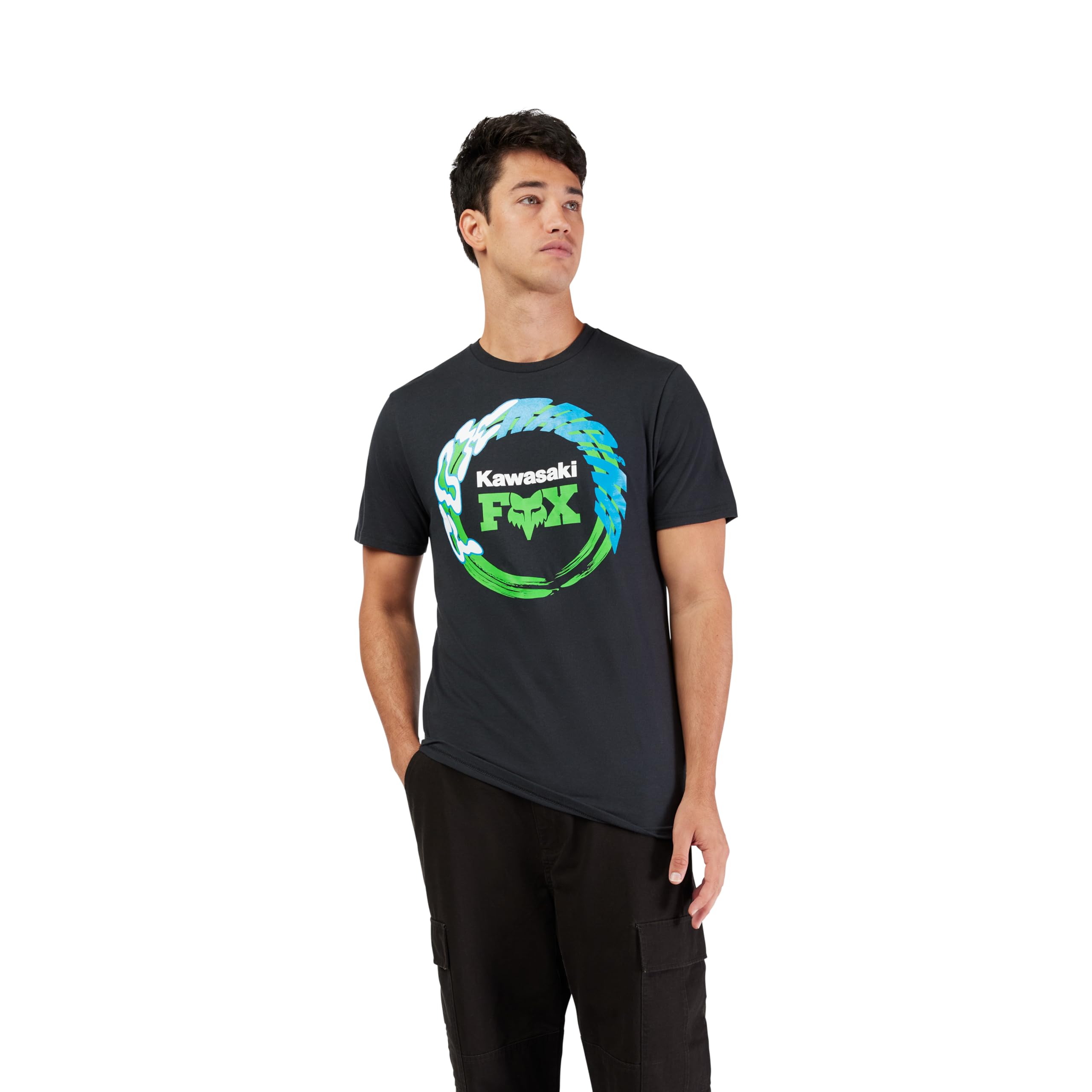 Fox Racing Kawasaki SS Men's T-Shirt, Black -, M