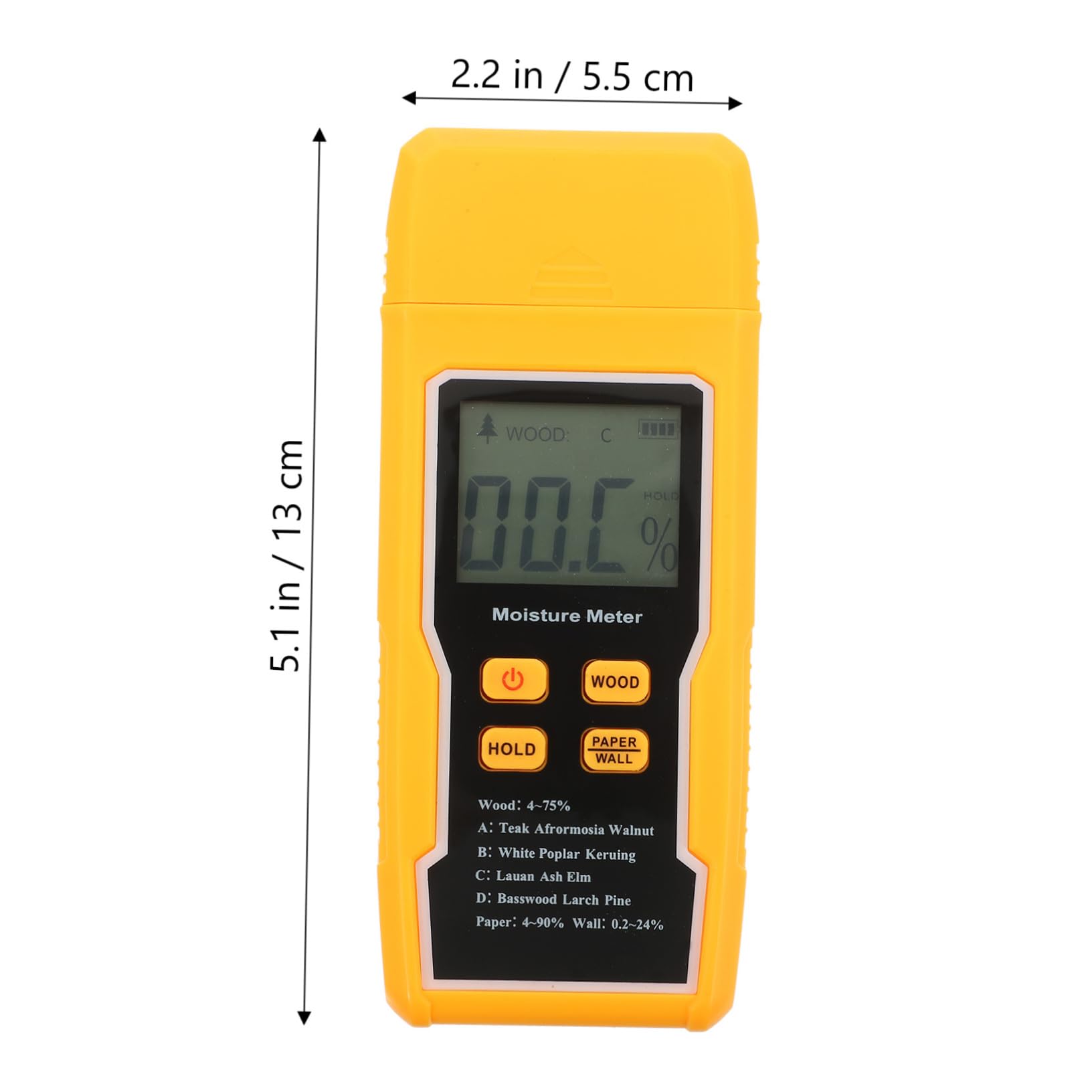 jojofuny 2pièces Testeur Humidité Bois Mesure Précise Pour Bois Cloison Sèche Et Sol Appareil Compact Avec Écran Lcd Et Probes Intégrés Outil Pour Évaluer Humidité Des Matériaux