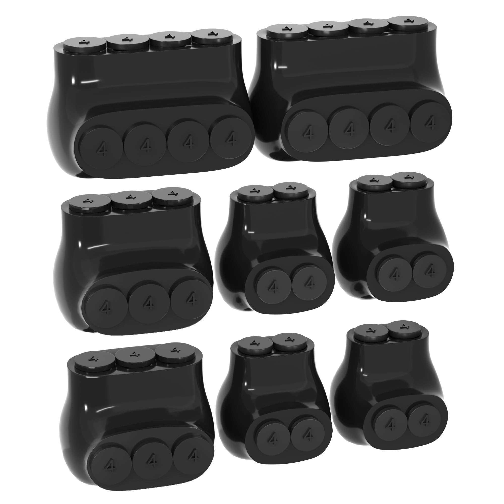 RVBOATPAT Confezione da 8 connettori multipli isolati a 2 porte, 3 porte, 4 porte, 4-14 AWG, da alluminio a filo di rame, con scanalatura a brugola, esagonale, ingresso singolo, alimentazione