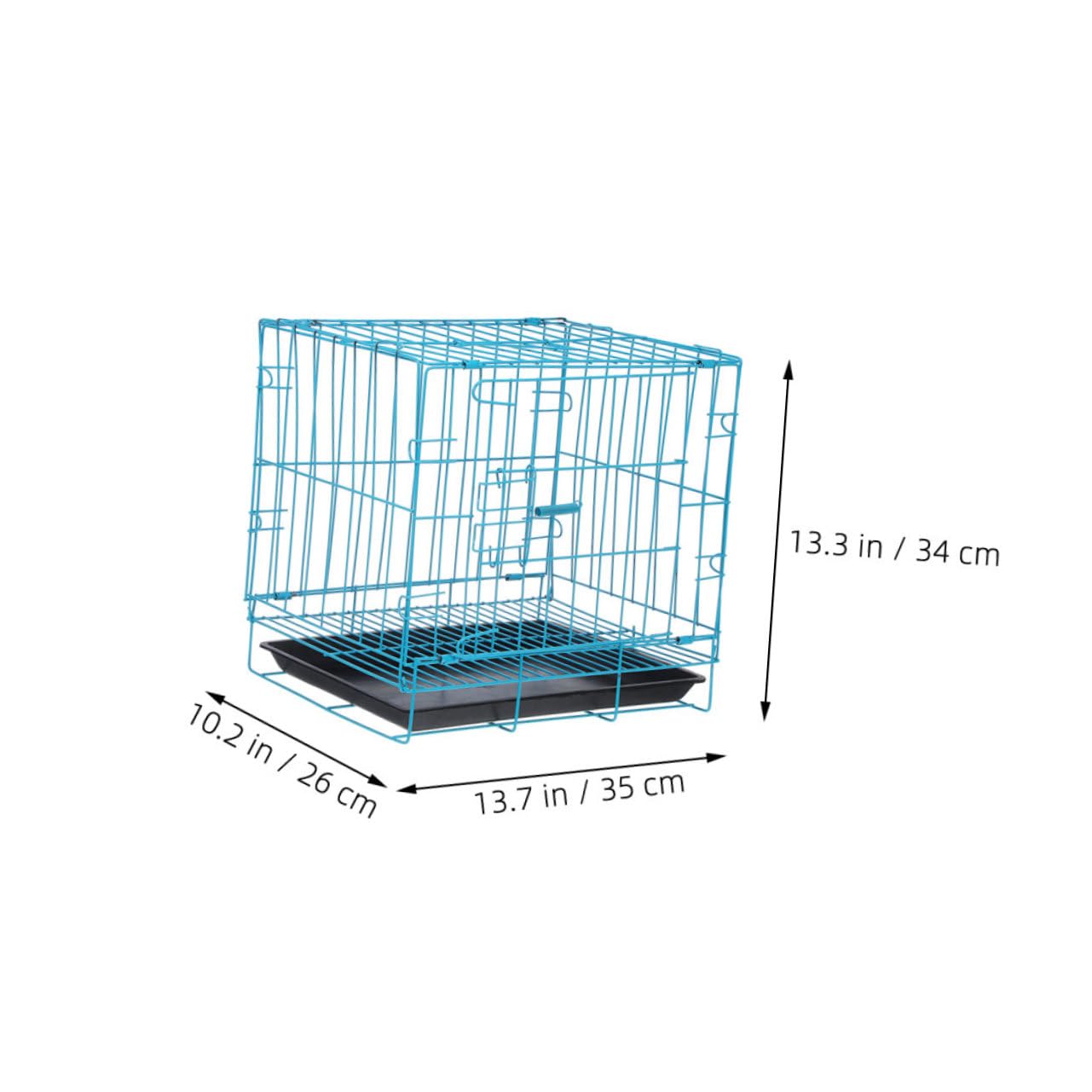 VANZACK Portable Cat Cage Wire Pet Carrier Bunny Travel Carrier Ventilated Small Cat Cage Comfort-