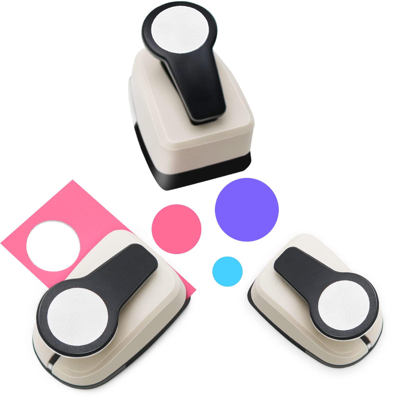 Circle Hole Punch, Circle Punches for Paper Crafts, Circle Punch, Circle Hole Punch Set, 5/8 Circle Punch, 1 Inch Circle Punch, 1.5 Inch Circle Punch, Large Circle Hole Punch, Circle Paper Punch Set