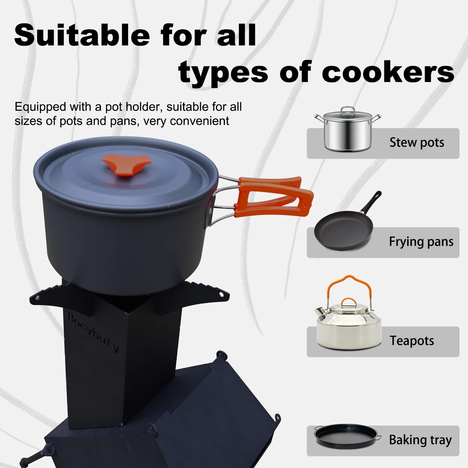Stufa a razzo da campeggio, stufa a razzo per cucinare - portatile esterna di cucina da campeggio | Stufe a carbone rimovibili con borsa per il trasporto per tende all'aperto, caccia Stufa a razzo da campeggio, stufa a razzo per cucinare - portatile esterna di cucina da campeggio | Stufe a carbone rimovibili con borsa per il trasporto per tende all'aperto, caccia