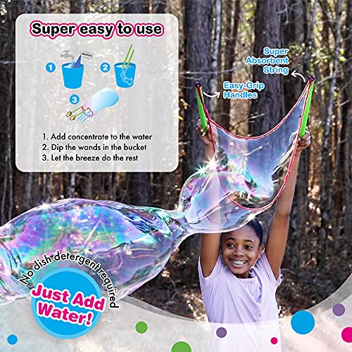 WOWMAZING Giant Bubbles Kit Plus – Big Bubbles for Kids with a Large Bubble Wand and Bubble Mix (Makes 1.5 Gallon) by WOWMAZING - Image 6