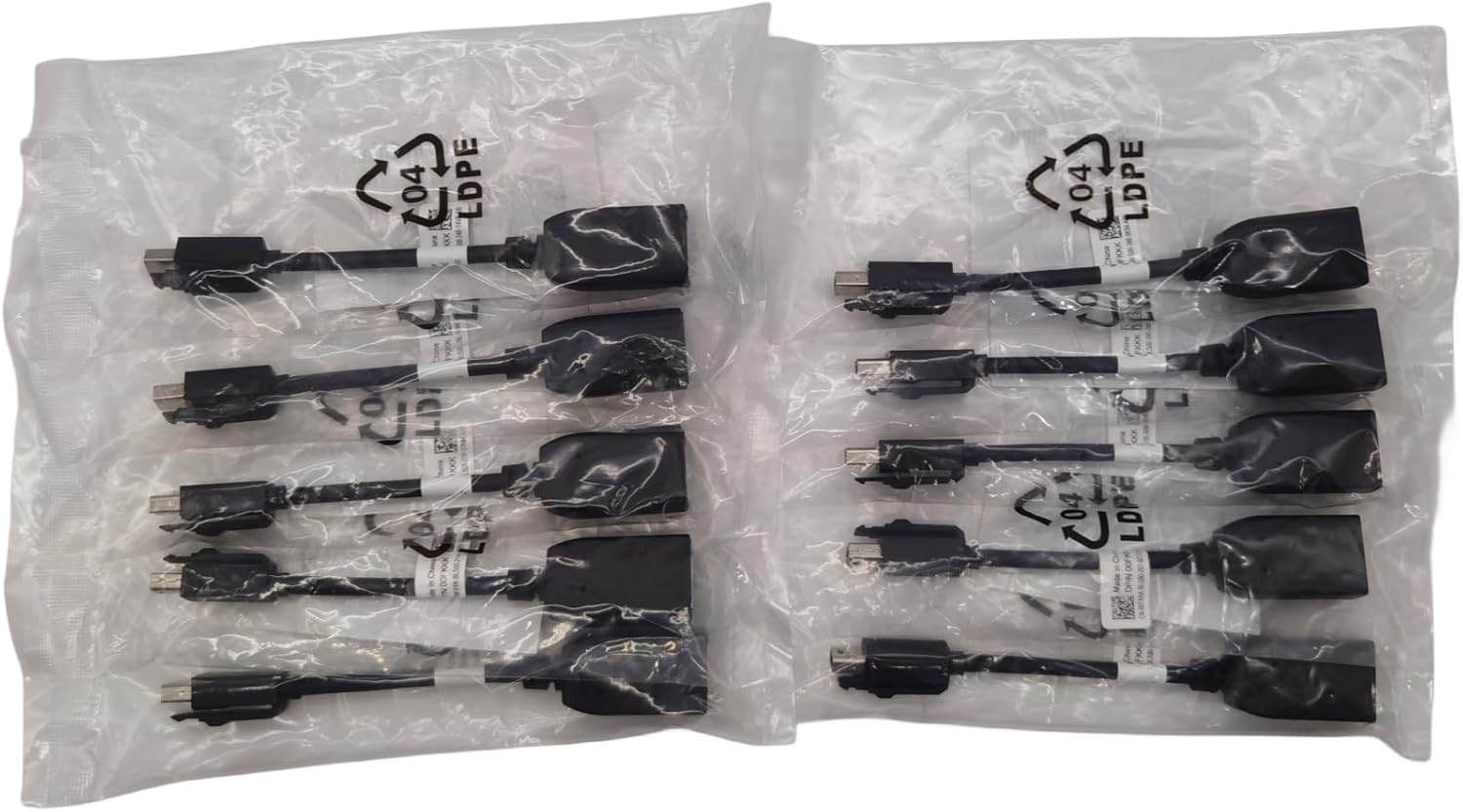 Lot of 10 Dell Mini DisplayPort Male to Display Port Female Adapter DP/N 00FKKK (10 PCS)