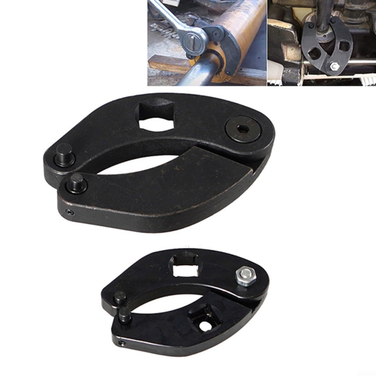 Juego de llaves ajustables para tuercas de prensaestopas, herramienta hidráulica de acero al carbono, ergonómica, resistente a la oxidación para coche e industria, 15 x 15 x 5,5 cm (estilo)