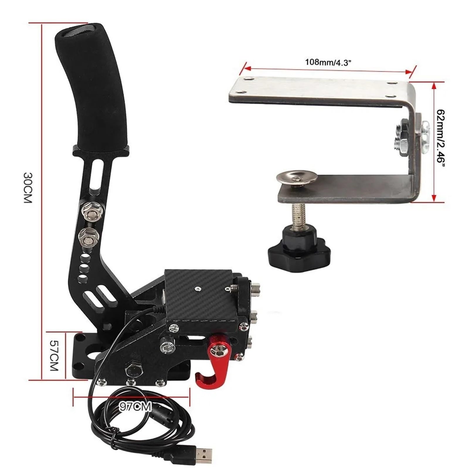 Dźwignia Hamulca Ręcznego Samochodu Hamulec ręczny USB do Logitech G25/27/29 T300 T500 PC SIM Racing Games Fanatecosw Dirt Rally System hamulca ręcznego