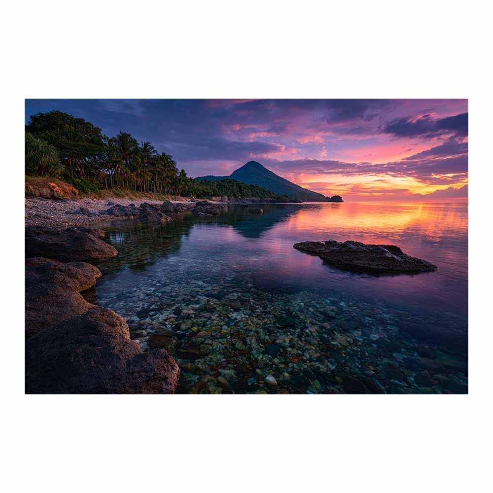 HOQIU Landscape wall art Tropical Beaches es Sunset Viewss canvas art, art print, house decor, bedroom wall decor above bed, prints for living room.(Multicolor)-30x40cm Unframed