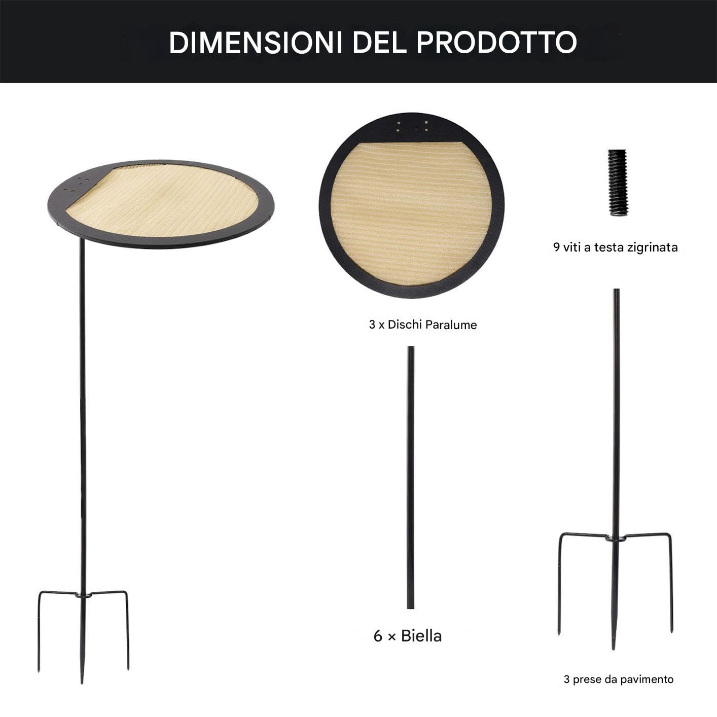 Ombrello da Sole per Piante - Ombrello Parasole Bloccante la Luce Solare,Copertura Regolabile 3 Pezzi Portatile Termica per Orto Balcone Fiori Cortile Decorazione