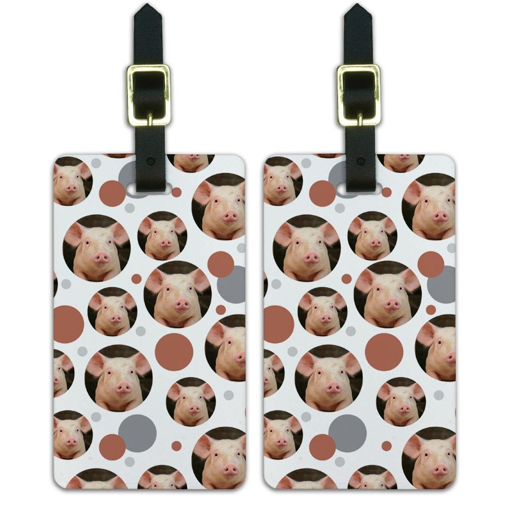 Graphics & More Luggage Suitcase Carry-on Id Tags-Animals-Little Pig Piggy, White