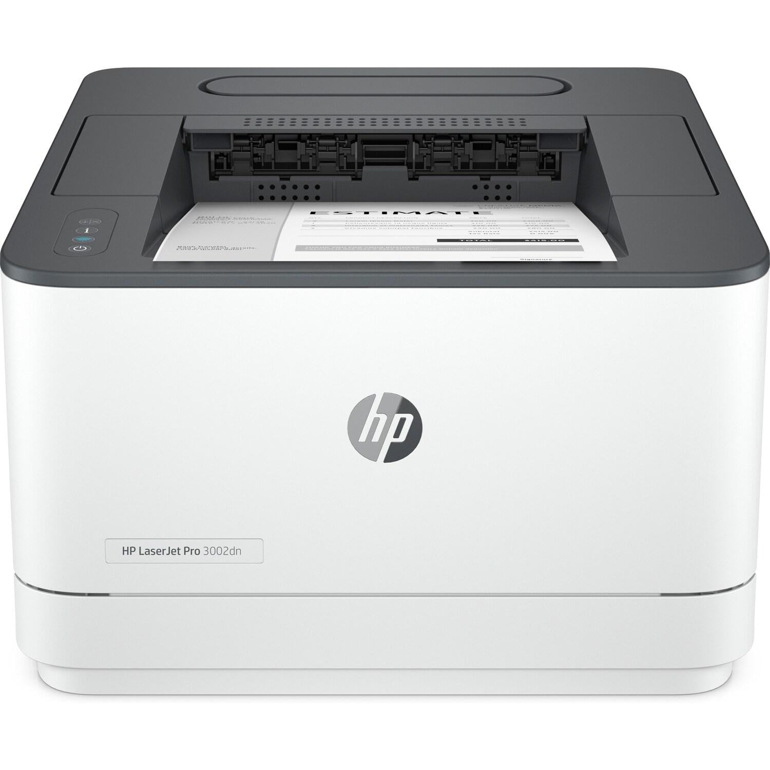 HP LaserJet Pro MFP 3002dn ‎3G651F, Stampante a Singola Funzione A4, Stampa Fronte/​Retro Automatica in b/​n, 33 ppm, USB, USB Host, Ethernet, Smart, Compatibile Instant Ink, Bianca