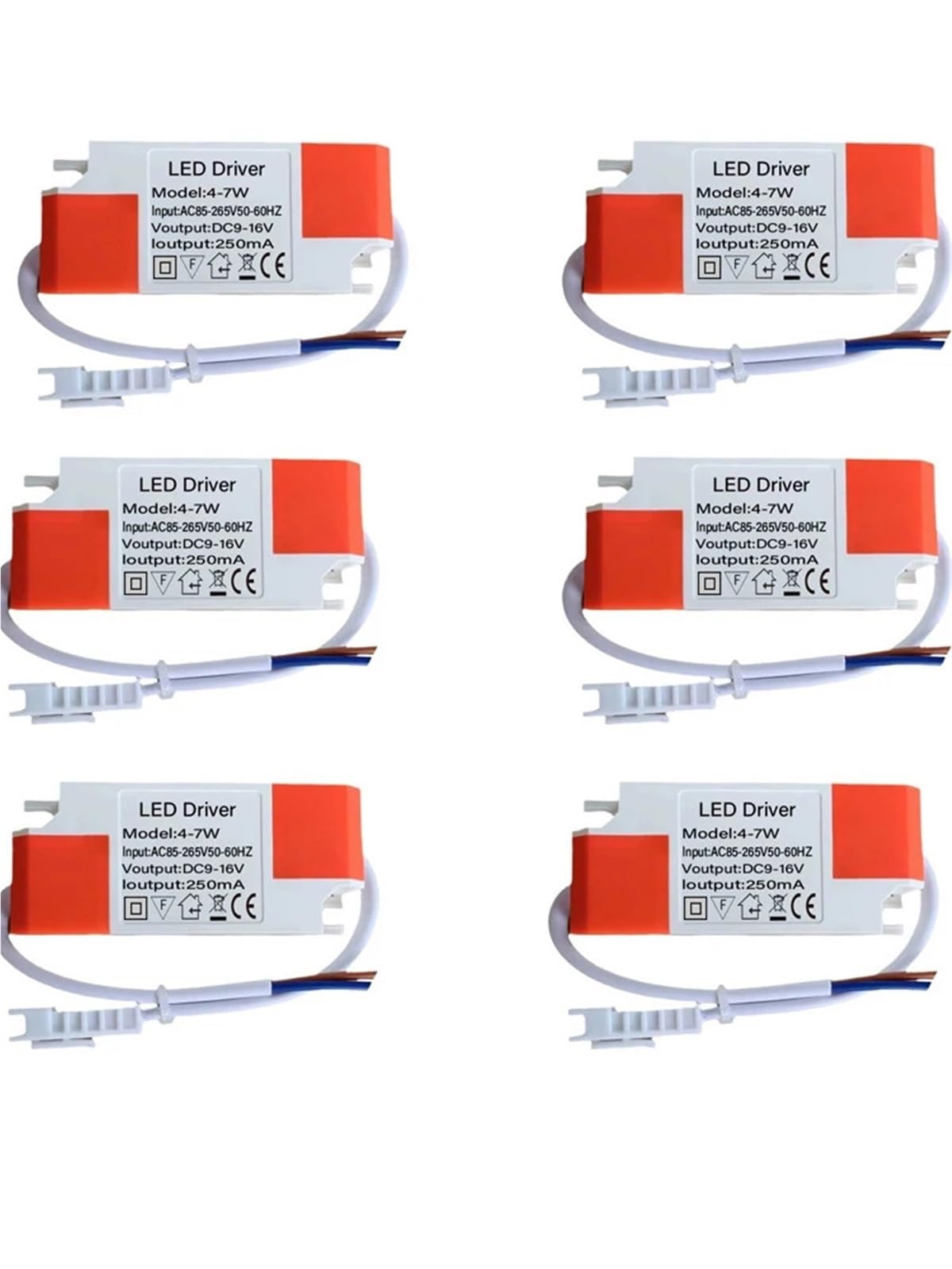 Driver LED AC85-265V 1-3W 4-7W 8-12W 12-18W 18-24W 24-36W Adaptateur d'alimentation à courant constant pour panneau lumineux