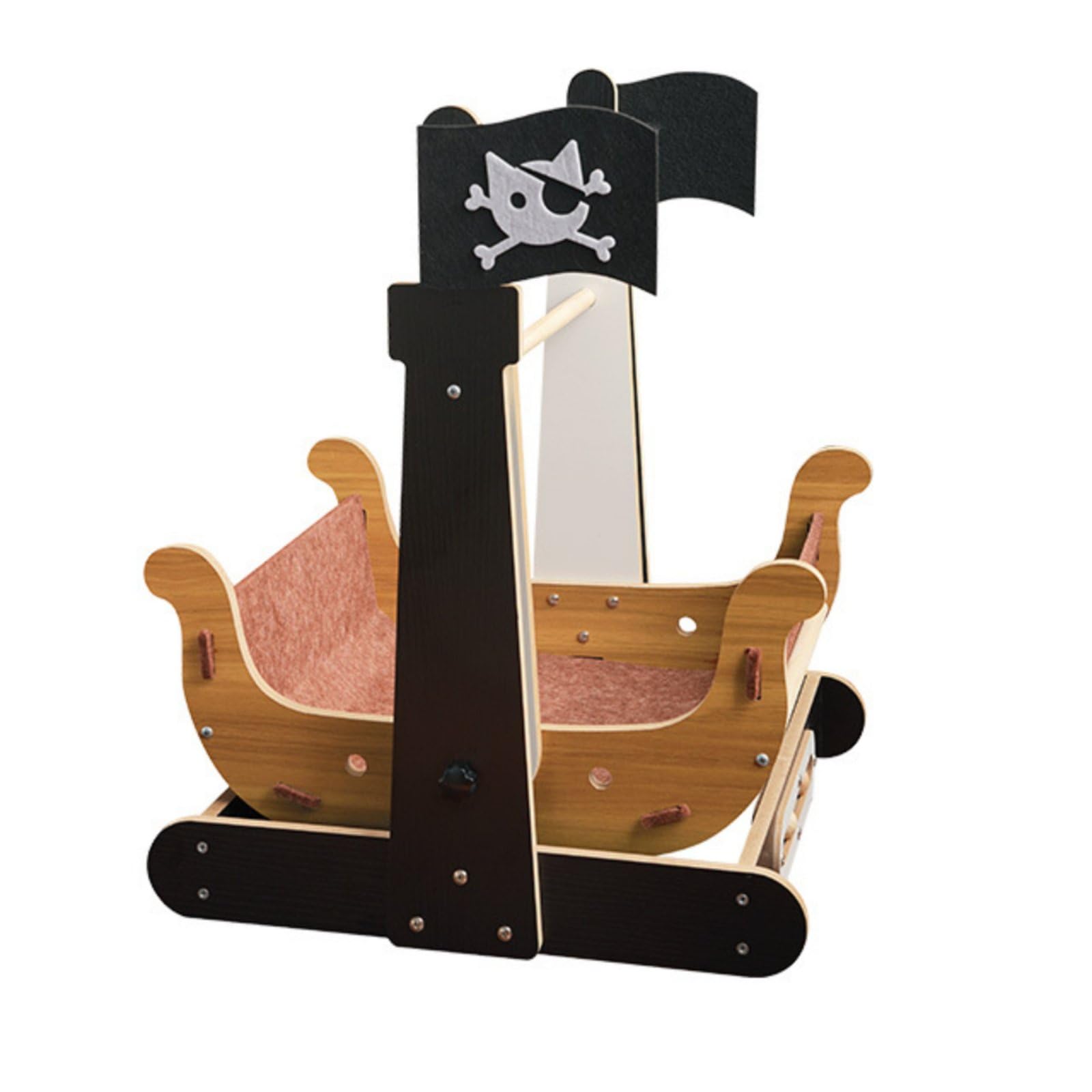 Qianly Pirate Ship Cat Bed Easy to Maintain Hammock Sway areaSaving for Small Apartment