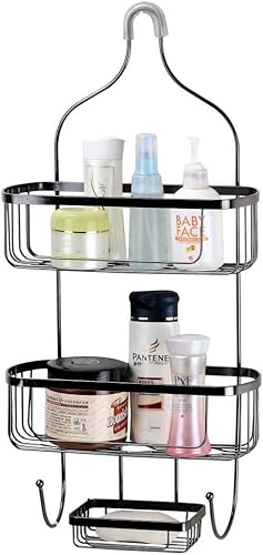 Home Basics SC00747 - Organizador de ducha, color negro