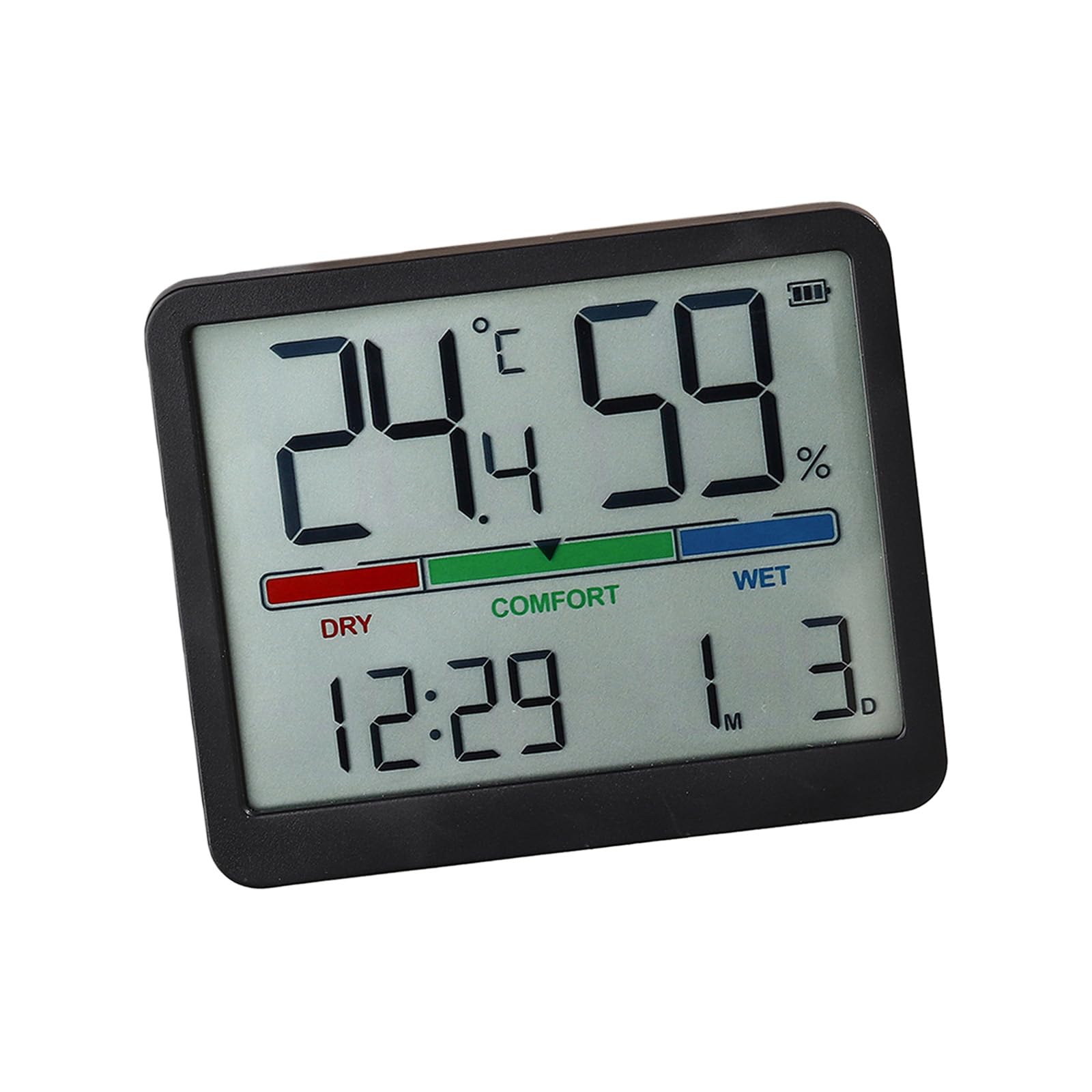 carotoe Alarm Clock for Bedroom Digital Clock Desk Alarm Clocks with Date, Temperature and Humidities for Living Room Decors Digital