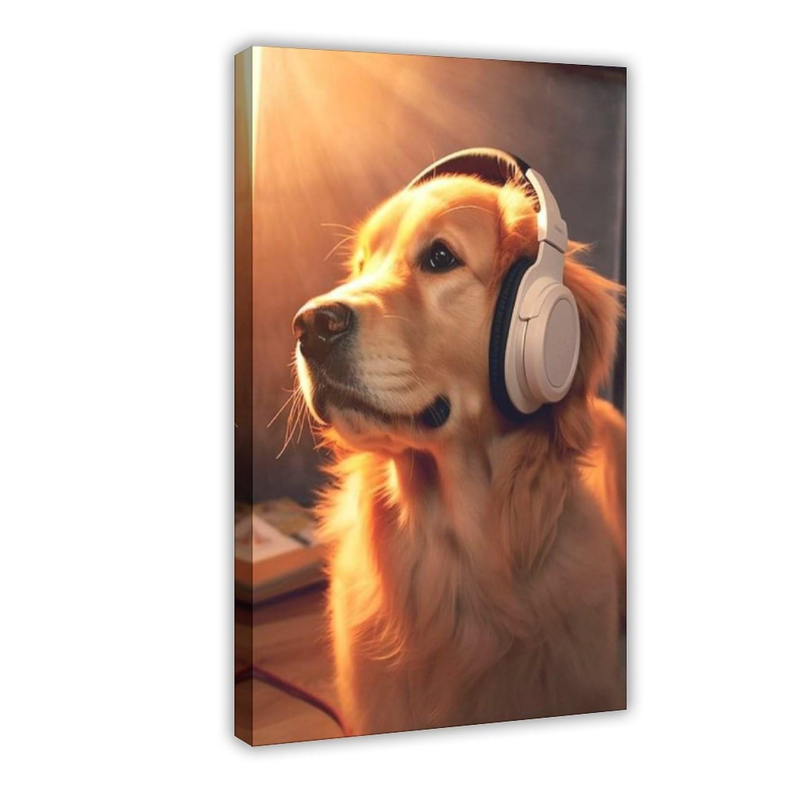 Bareronor Golden Retriever Poster Canvas Poster Bedroom Decor Landscape Office Room Decor Gift 24" L X 36" W