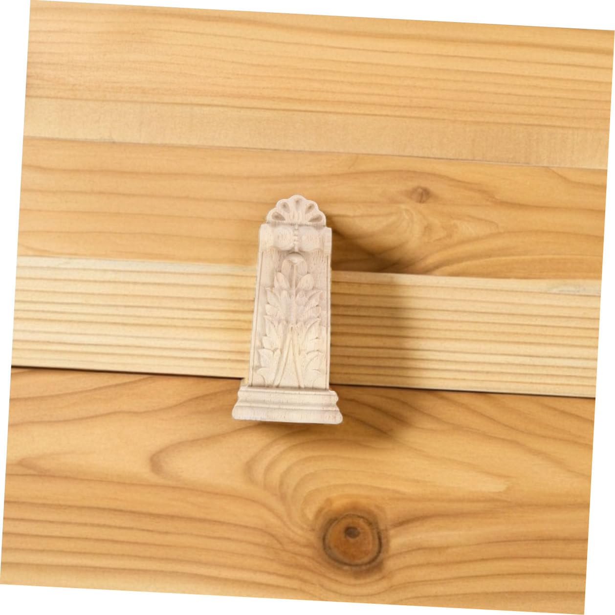Holzkonsolen Klassische Wohnraumdekoration 2 Stück im Europäischen Stil im Landhausstil Geschnitzte Zierleisten Einfache Montage für Regale