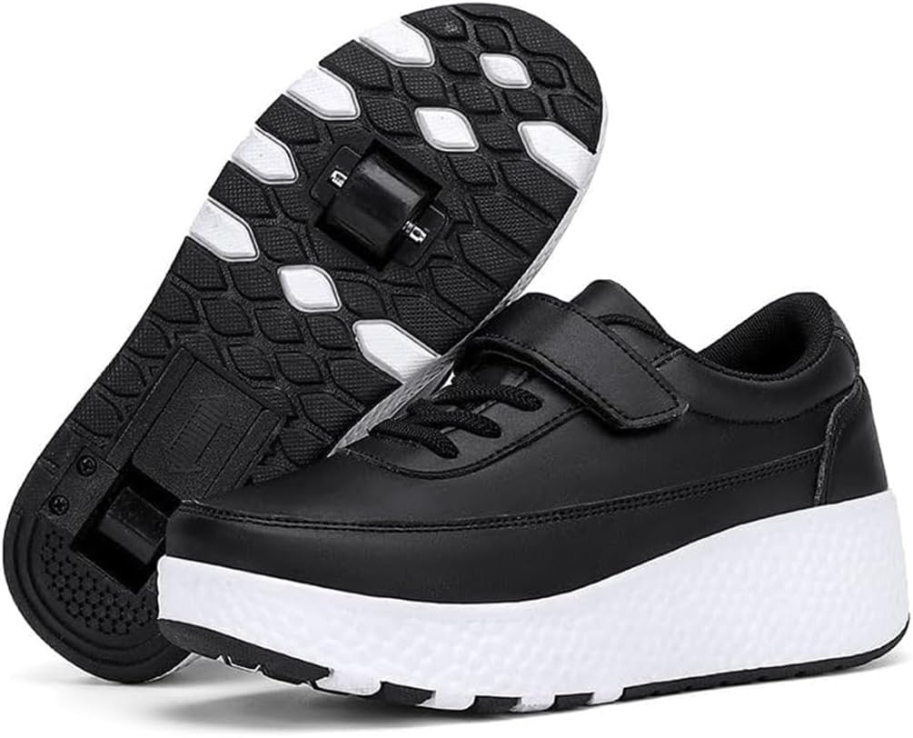 Dziewczęce buty na kółkach dla chłopców buty do deskorolki dla dzieci 2 w 1 wielofunkcyjne buty na rolkach buty na rolkach buty damskie, Rolka S31, 36 EU