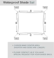 Vista 3 de ECOOPTS Toldo rectangular impermeable, 10 x 15 pies, bloqueo UV, para patio al aire libre, pérgola, jardín (rojo)