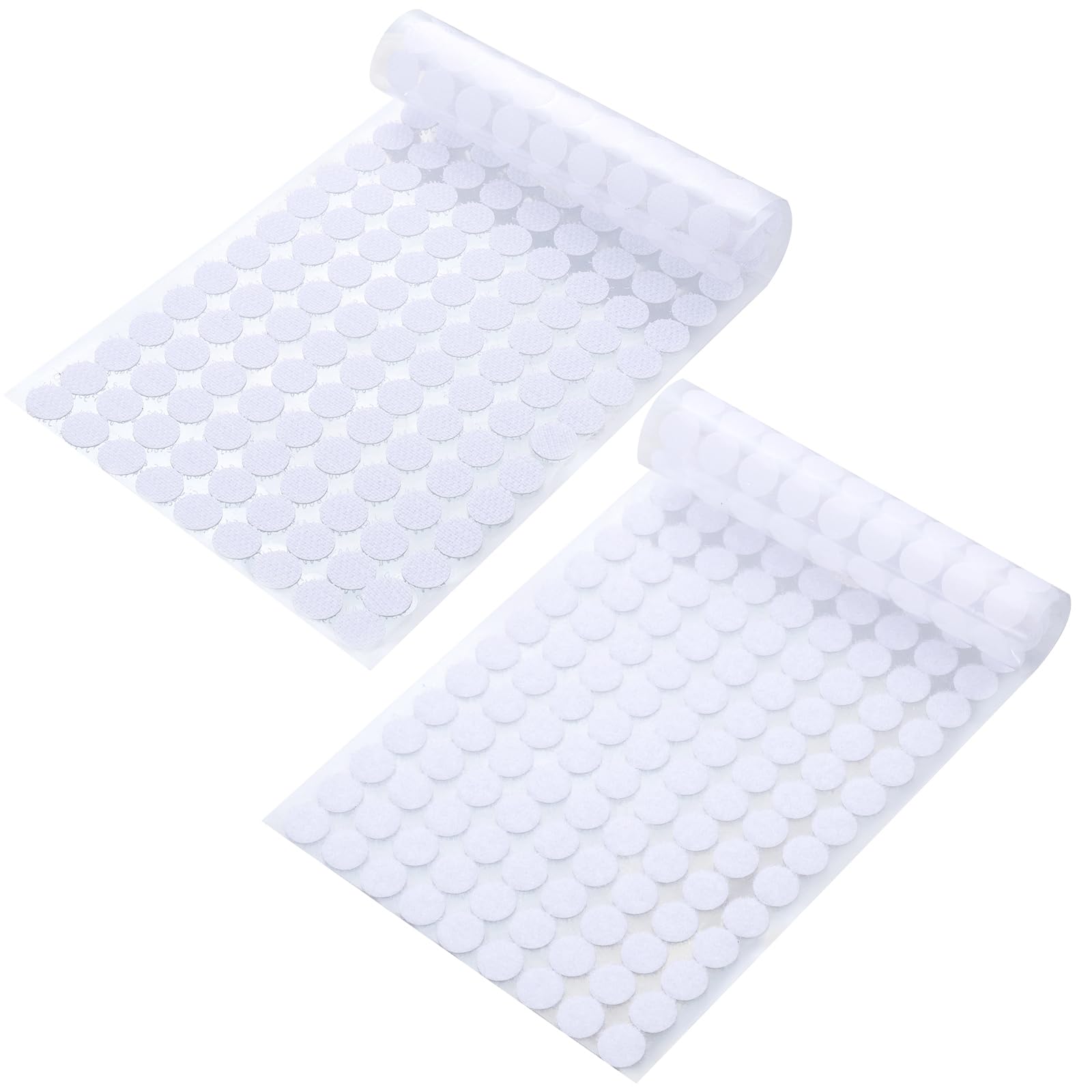 600 Autocollants Scratch Ronds 20mm - 300 Paires Crochet/Boucle - Pour Organisation DIY - 5