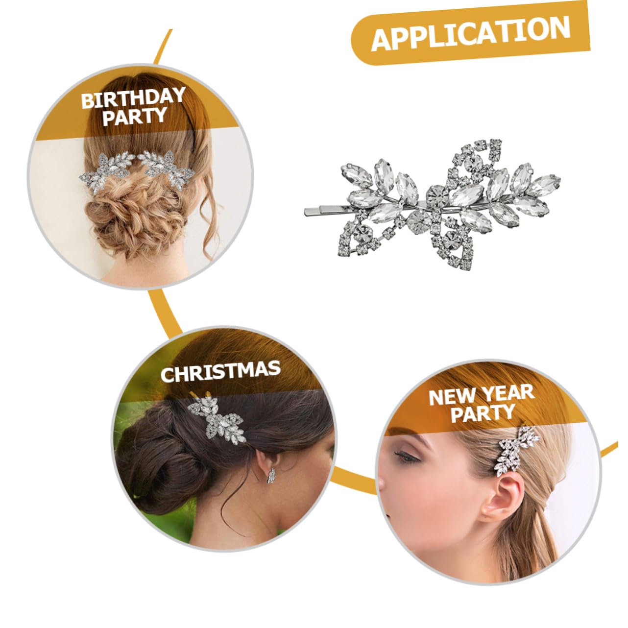 Didiseaon Juego De 5 Horquillas Con Hojas Y Diamantes De Imitación Para Mujer Elegantes Accesorios Para El Cabello Delicadas Horquillas Para Peinar 4 Unidades X 5