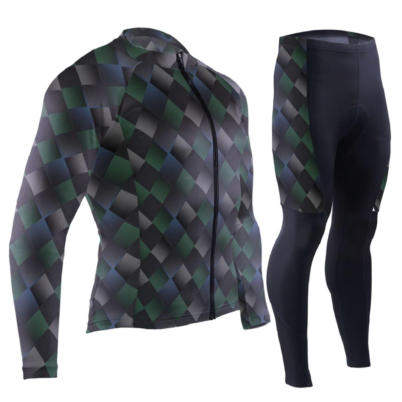 Radtrikot für kaltes Wetter, mit Taschen, Windbreaker, langärmelig, 3D-gepolstert