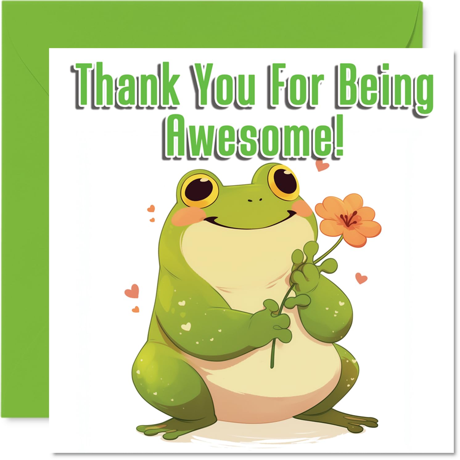 Cute Frog Thank You Card for Boys Girls - Awesome Animals - Thankyou Cards for Son Nephew Daughter Grandson, 145mm Thank You So Much Appreciation Greeting Cards