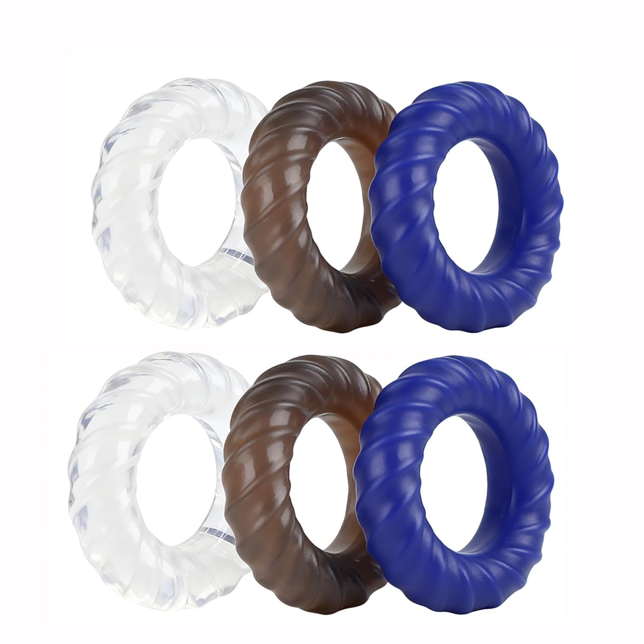 Cock Rings 6 Pack Penis Ring Silicone Cockrings for Male Enhancement Harder Bigger Erection Cock and Ball Ring