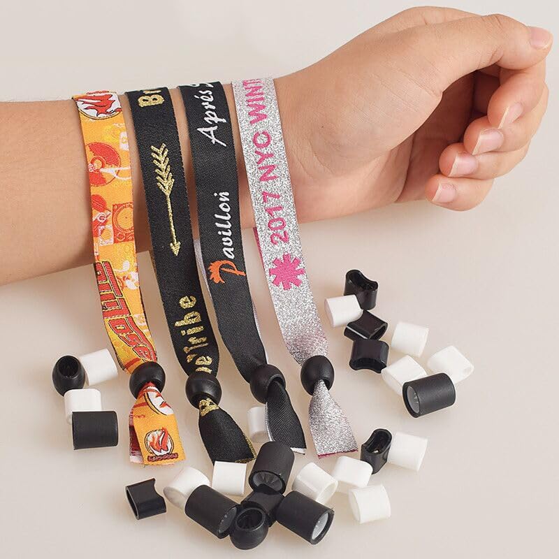 MEETOOT 100PCS One Way Sliding Wrist Strap Locking Buckle 10.05x12x9mm Disposable Pull Wrist for Festivals, Music Shows, Sporting Events, Health Checks - Plastic Barbed - Image 6