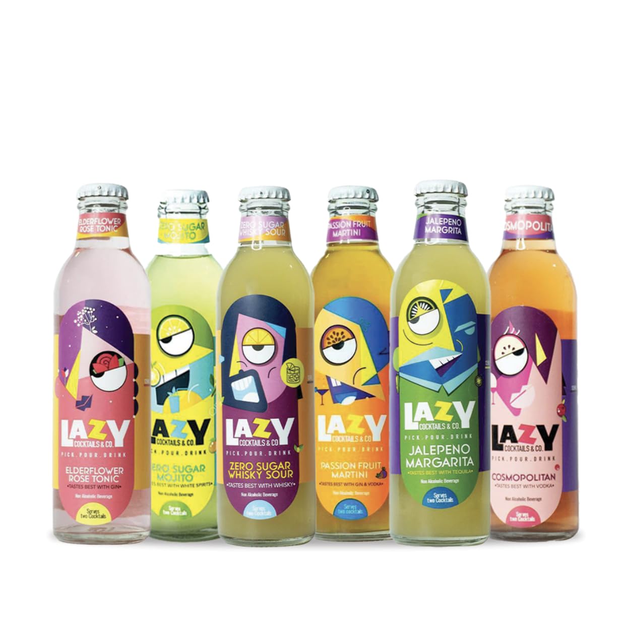 Buy Lazy Cocktails Variety Pack (6 Pack) Jalapeno Margarita, Zero