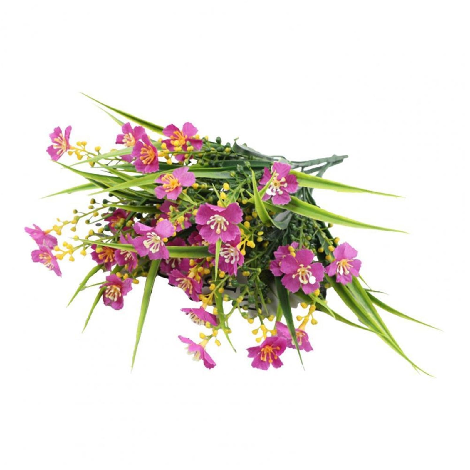 Dcrxz Artificial Flowers 10PCS Fake Flower Realistic Artificial Flowers for Wedding Decor Bright Color Floral Arrangements No Maintenance Home Party(2)