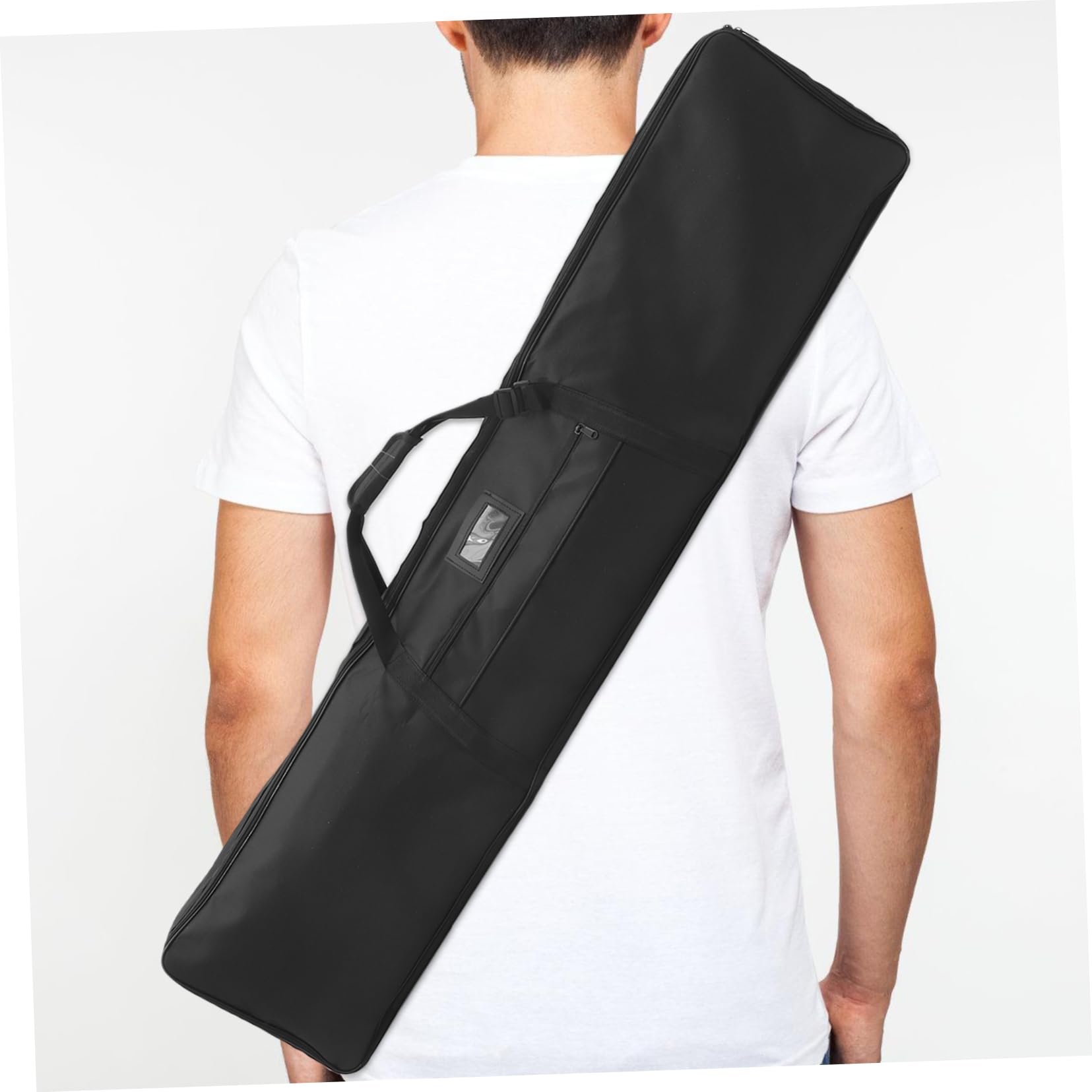 Toyvian Canvas Pouch Large Capacity Multifunctional Tote Bag for Hunting and Supplies Comfortable Shoulder Carry Washable and Durable Design Black