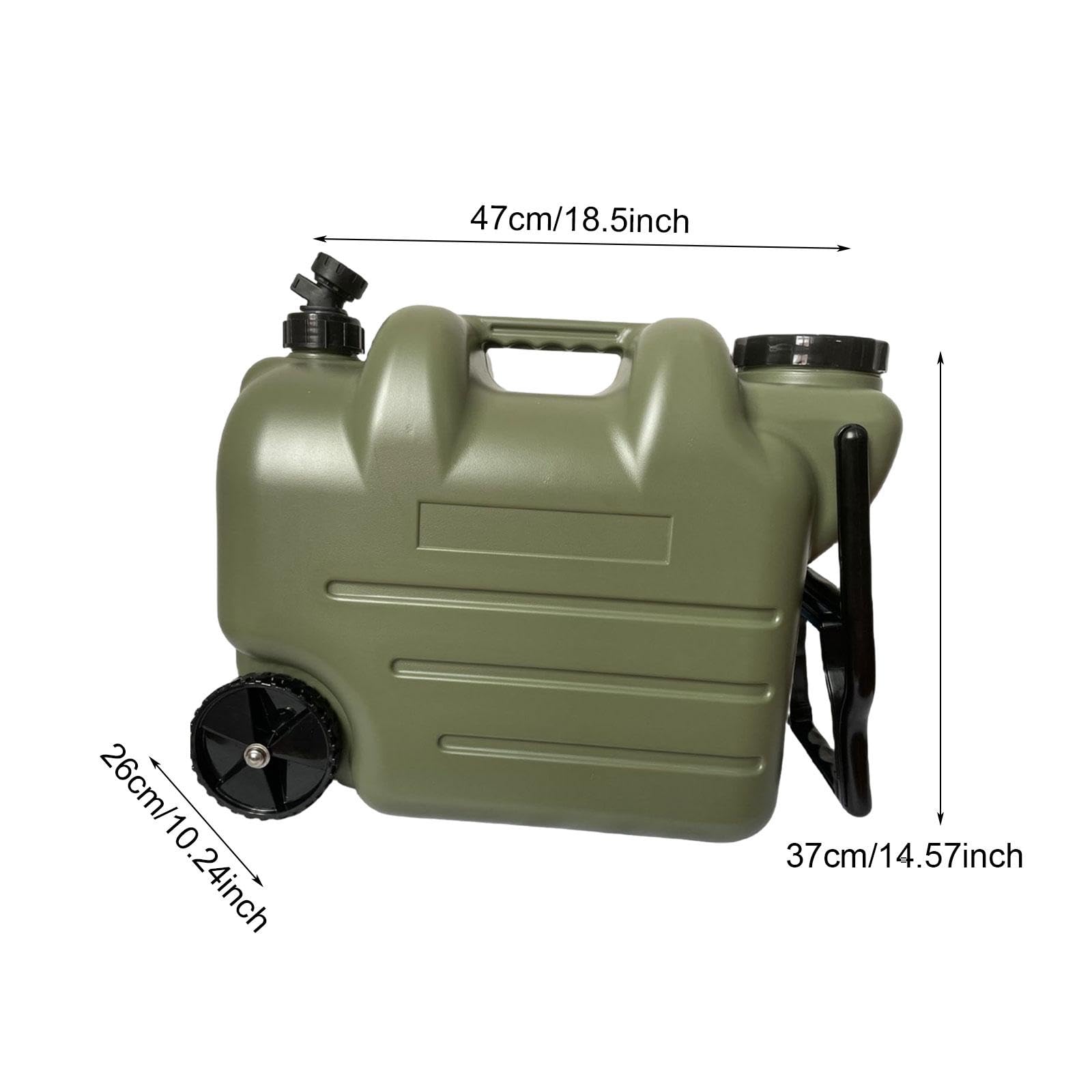 Bidón de Agua para Actividades al Aire Libre, dispensador de líquidos, con asa y Cubo, Ideal para Barbacoa y Senderismo