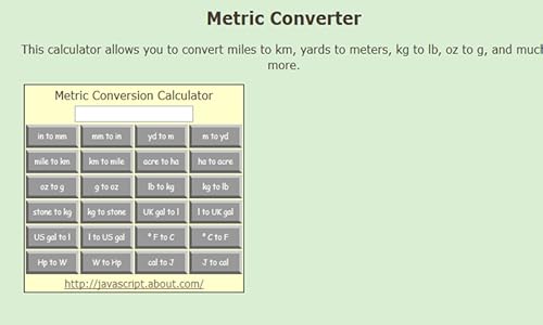 Metric Converter - Calculator