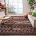 SAFAVIEH Amsterdam Collection X-Large Area Rug - 11' x 15', Black & Multi, Moroccan Boho Design, Non-Shedding & Easy Care, Ideal for High Traffic Areas in Living Room, Bedroom (AMS108P) -  AMS108P-1115