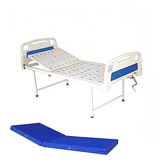 SALASAR SEMI Fowler Hospital Bed with Mattress for Patient (Single Function Bed) - 786143 (Ivory)