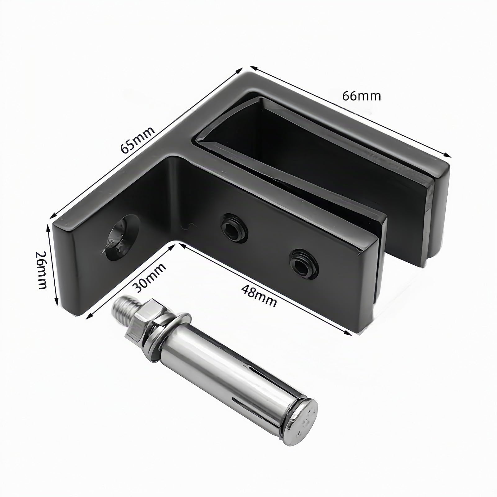 Pinza para valla de cristal de acero inoxidable 304 - Fijación de valla de cristal para barandilla de escalera - Balaustrada de cristal para balcón, jardín, terraza (90° contra la pared) para