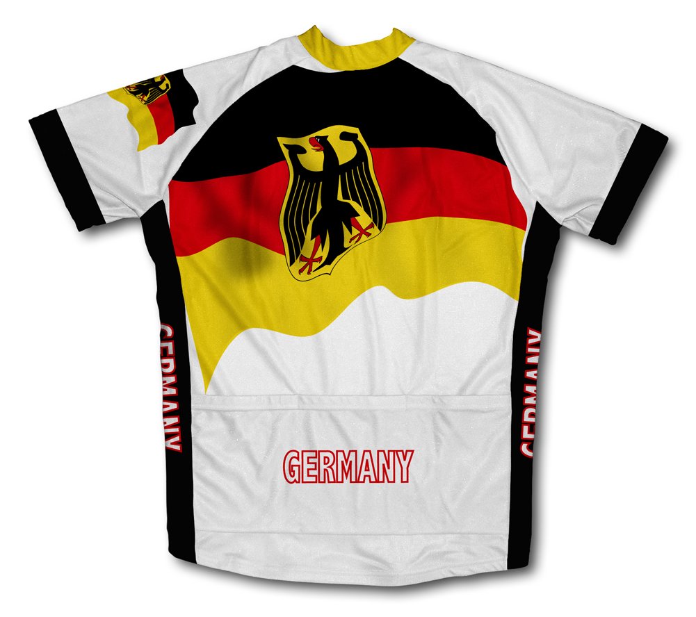 ScudoPro Germany Flag Short Sleeve Cycling Jersey for Men - Size L