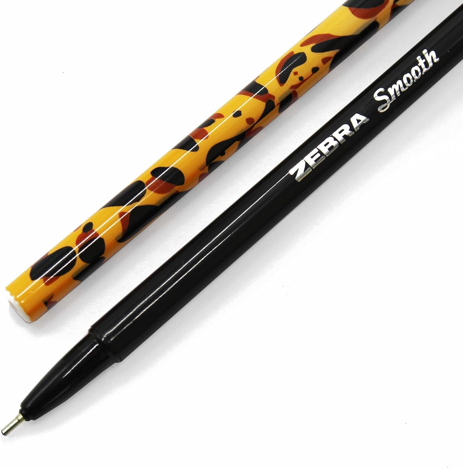 Zebra Doodler'z Stick Ballpoint Pen - 1.0mm - Novelty Animal Print & Black Barrels (40) - Image 2