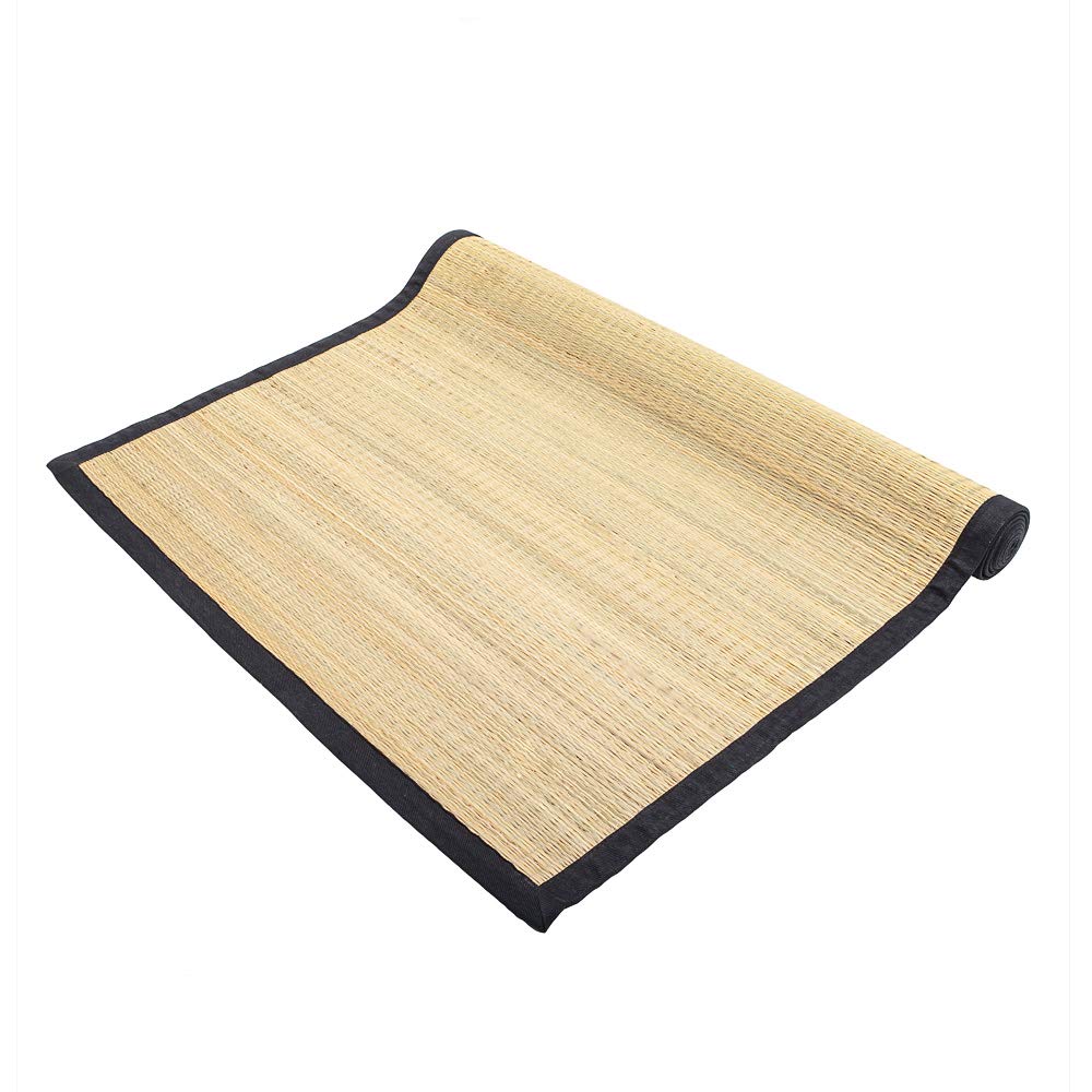 HealthAndYoga® Grass Yoga Mat (3 feet x 6 feet)- For Advanced Hatha & Ashtanga Yoga Practice- Natural Serrations for Anti-Skid Grip & Balance - Latex Backing with Cotton Border (Black)- Ecofriendly (B07FLYKRZJ) Amazon Price History, Amazon Price Tracker