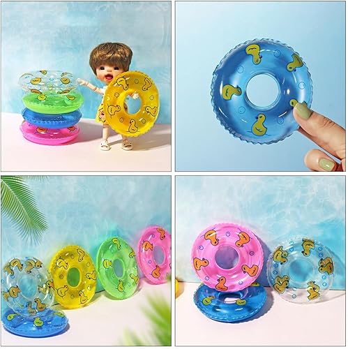 Miniatura 2 de 40 piezas de patitos de natación para decoración de miniture, flotadores para piscina, juguetes de escritorio, decoración de casa de muñecas, mini