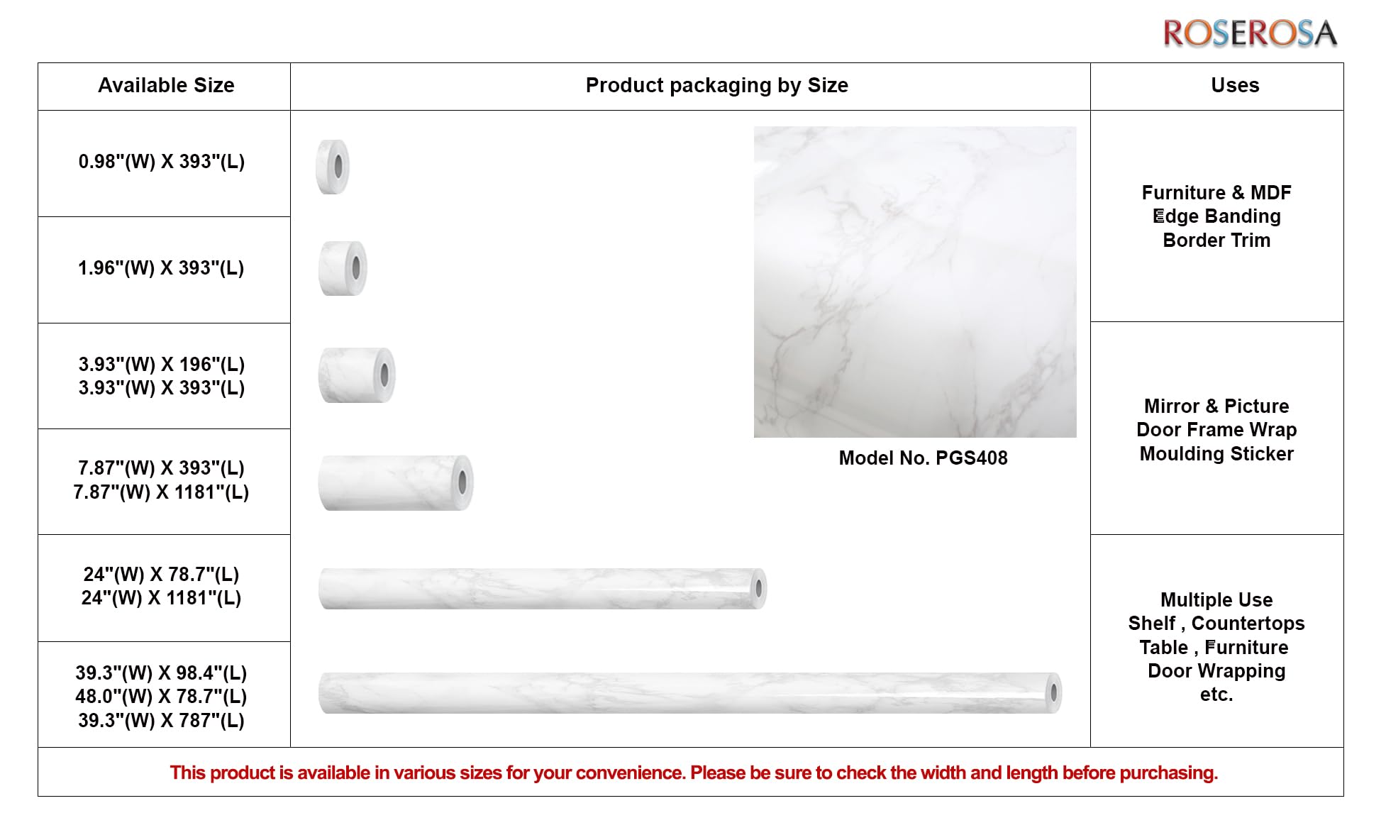 Contacto Papel autoadhesivo papel pintado Estante Liner [4705-1 Marble Pattern : 0.61 metros x 2.0 metros]