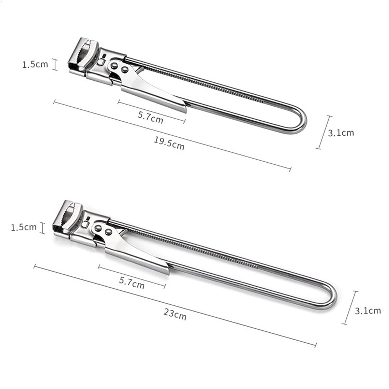 Apribottiglie, cavatappi e barattoli, multifunzione, in acciaio inox, facile da impugnare, per mani deboli, utensile da cucina
