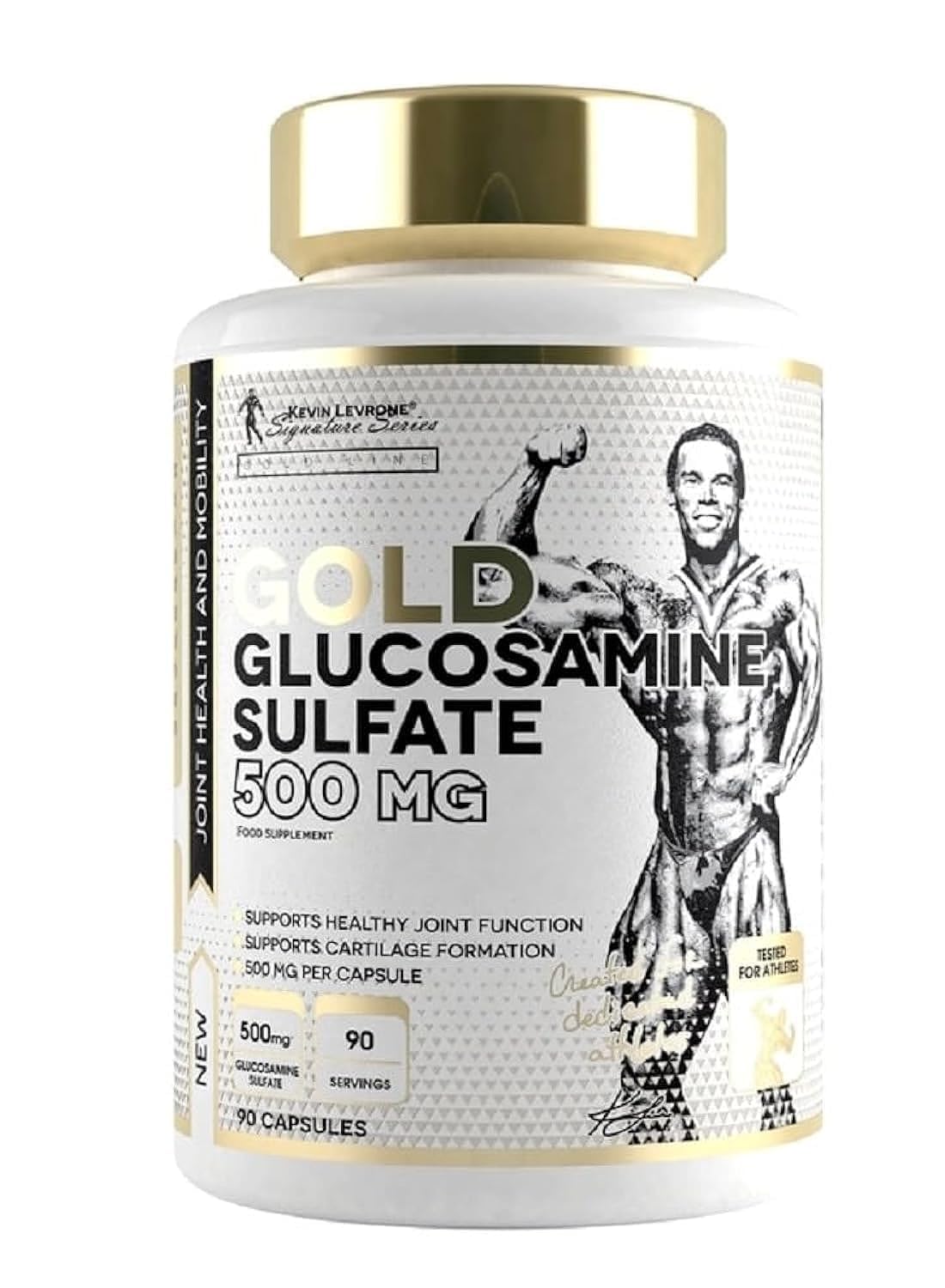 Kevin Levrone GOLD GLUCOSAMINE | Premium Joint Support Supplement | Enhanced Mobility & Cartilage Health | Immune System Boost with Vitamin B6 | Optimize Joint Recovery | For Athletes | 90 Caps