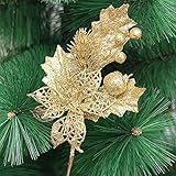 Photo Gallery yqyazl - set di 6 plettri di colore oro glitterati per fiori artificiali, per decorazioni per albero di natale, decorazioni natalizie, decorazioni per la casa e le vacanze Photo Gallery yqyazl - set di 6 plettri di colore oro glitterati per fiori artificiali, per decorazioni per albero di natale, decorazioni natalizie, decorazioni per la casa e le vacanze